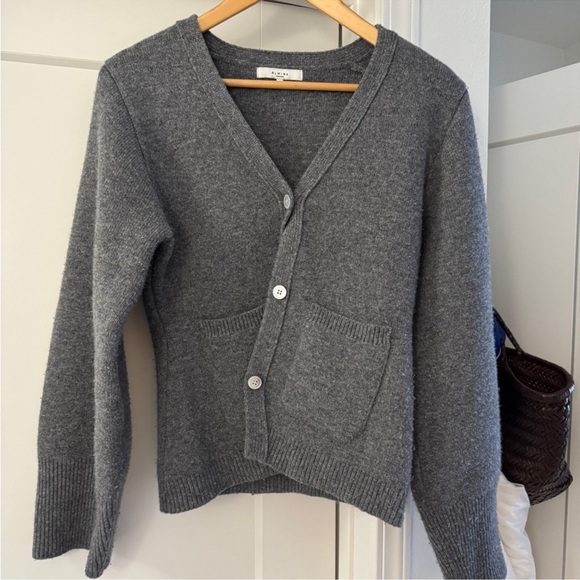 Almina Concept V-neck Cardigan | Size medium | Color dark gray - Picture 5 of 6